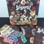 De doos en inhoud van Hibachi op display.