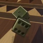 Digitale dobbelstenen van puur goud. Een screenshot uit Tabletp[ Simulator.