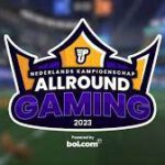 Het logo van het NK All Round Gaming 2023 toernooi, georganiseerd door Power Unlimited en Bol.com.