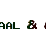 De logo van Digitaal en Analoog (D en A). Een DNA helix met iconen van bordspellen en videogames aan de linkerkant, met de naam van de site rechts. 'Digitaal' heeft een gepixeleerd font terwijl die van 'analoog' vloeiend is.