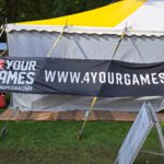 De tent van 4 Your Games op Castlefest 2023.