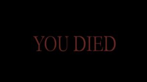 Het beroemde 'You Died' scherm van de Souls-serie. Er zit niets anders op dan blijven proberen tot het lukt!
