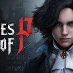 De cover art voor Lies of P. Pinocchio staat centraal, met onder hem de titel van de game.