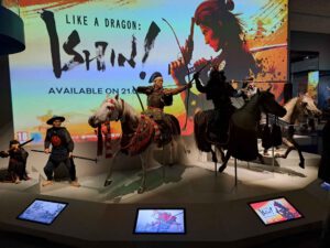 Een foto van het preview evenement voor Like a Dragon Ishin. Deze event vond plaats in het Samurai museum in Berlijn.