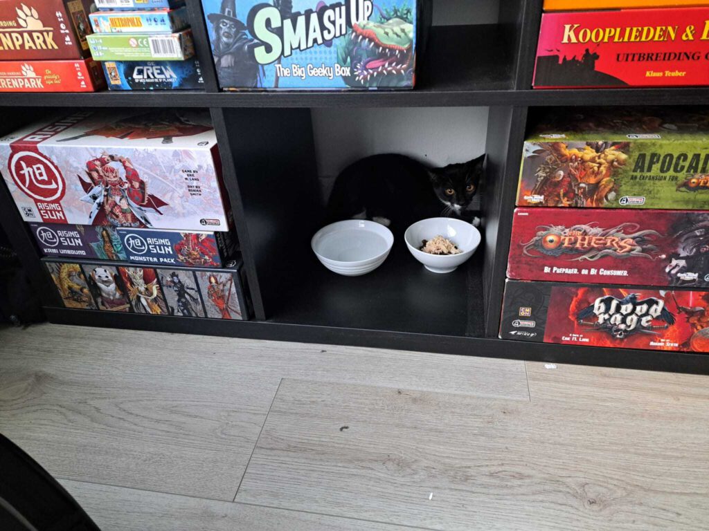 Ook Siena heeft interesse in de spellenkast, maar voor een hele andere reden dan haar pleegzusje