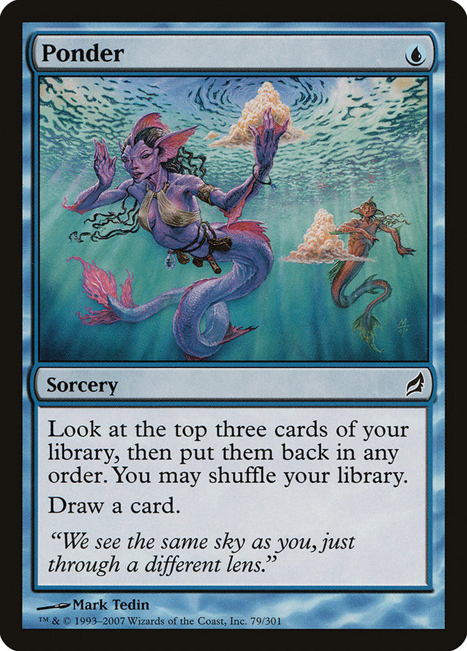 De kaart Ponder in Magic: the Gathering