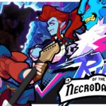 De header en cover art voor Rift of the Nerrodancer. Cadence staat met gitaar op de voorgrond, met de titel rechts en een nog onbekend personage achterin.