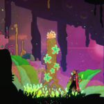 Een screenshot uit Ultros. Na wat advies van Gärdner, plant het hoofdpersonage een zaadje die vrijwel direct uitgroeit tot een boom.