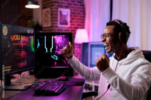 Een shutterstock afbeelding van iemand die een online bordspeltoernooi wint. Of iets anders, natuurlijk.