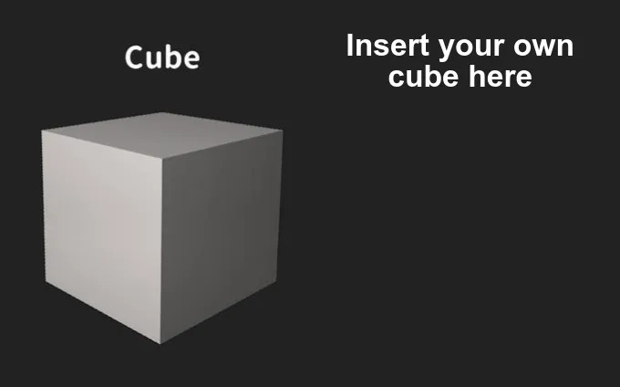Voeg rechts je eigen cube toe. Of niet, ik ben je ben niet je baas.