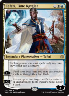 Een Teferi, een Magickaart waarmee Sjonnie helemaal wordt ingemaakt door zijn neef