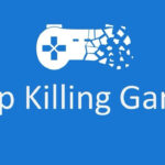 Het logo van Stop Killing Games. Een controler die aan de rechterkant uit elkaar brokkelt, alsof het getroffen is door de Snap van Thanos.