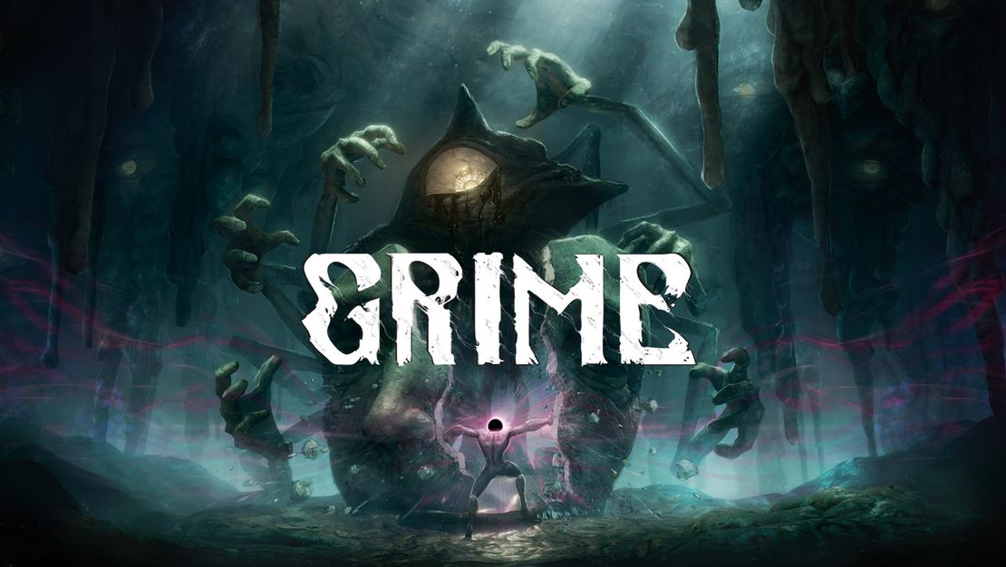 Akhlan staat oog in oog met de eerste baas. Header art voor Grime.
