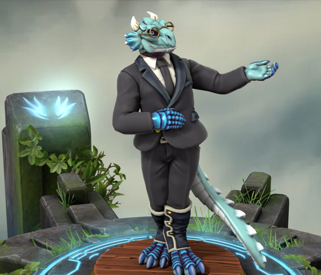 Bob de butler, gemaakt in HeroForge.