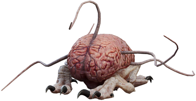 Een afbeelding van een intellect devourer, met tentakels gereed voor gebruik.