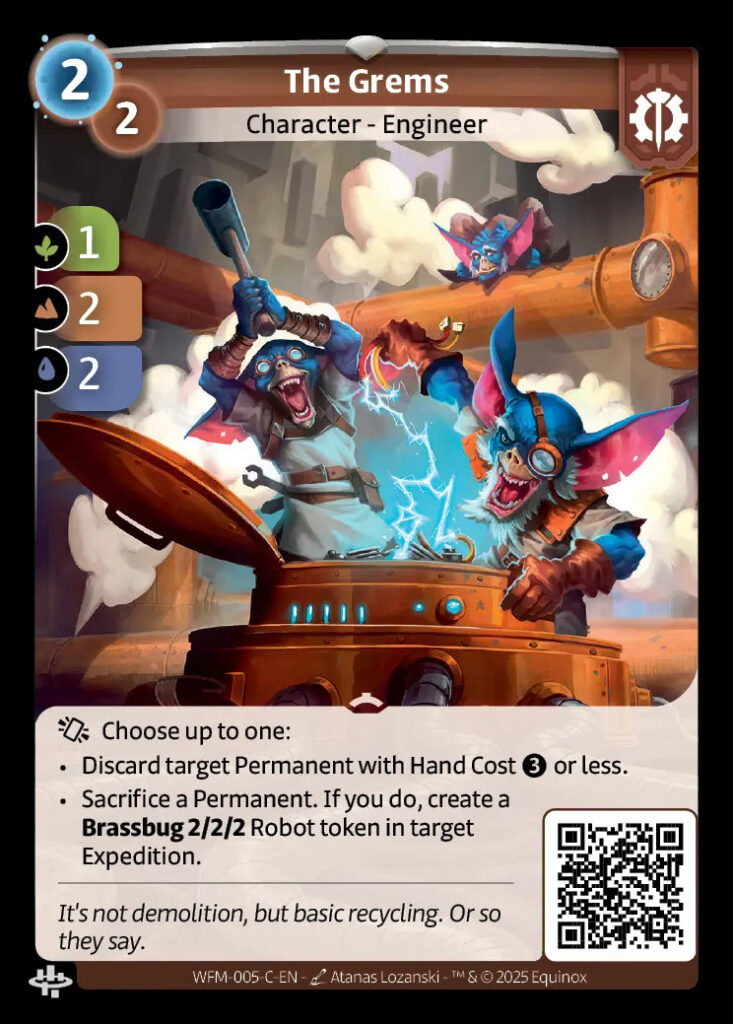 De common versie van The Grems. Een kaart uit Altered