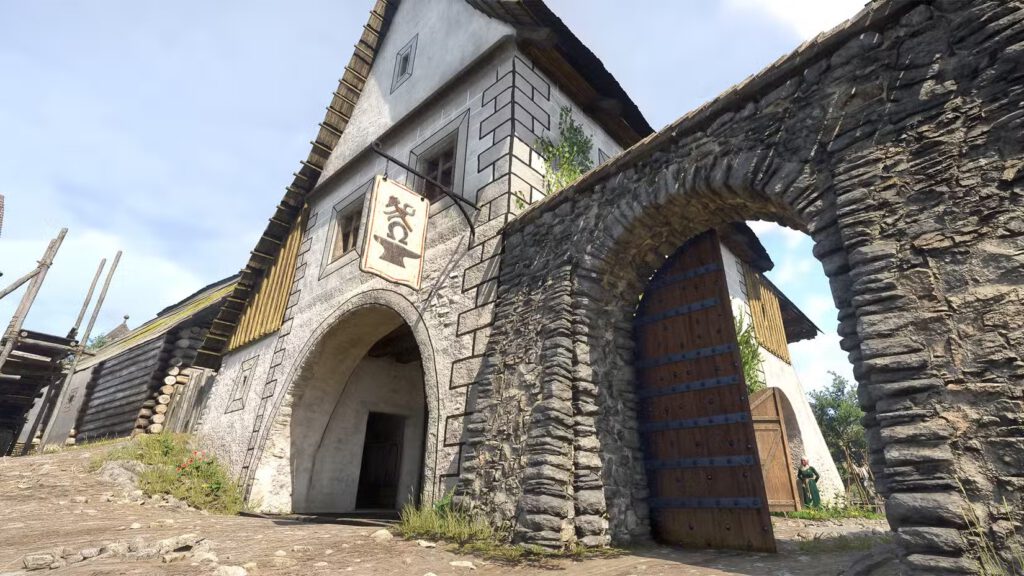 De smidse die Henry overneemt. Het is al aardig wat opgeknapt, maar er is een hoop meer om te verbeteren!