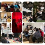 Een collage van foto's gemaakt tijdens DnD-sessies en workshops in het Korenbeurs in Schiedam