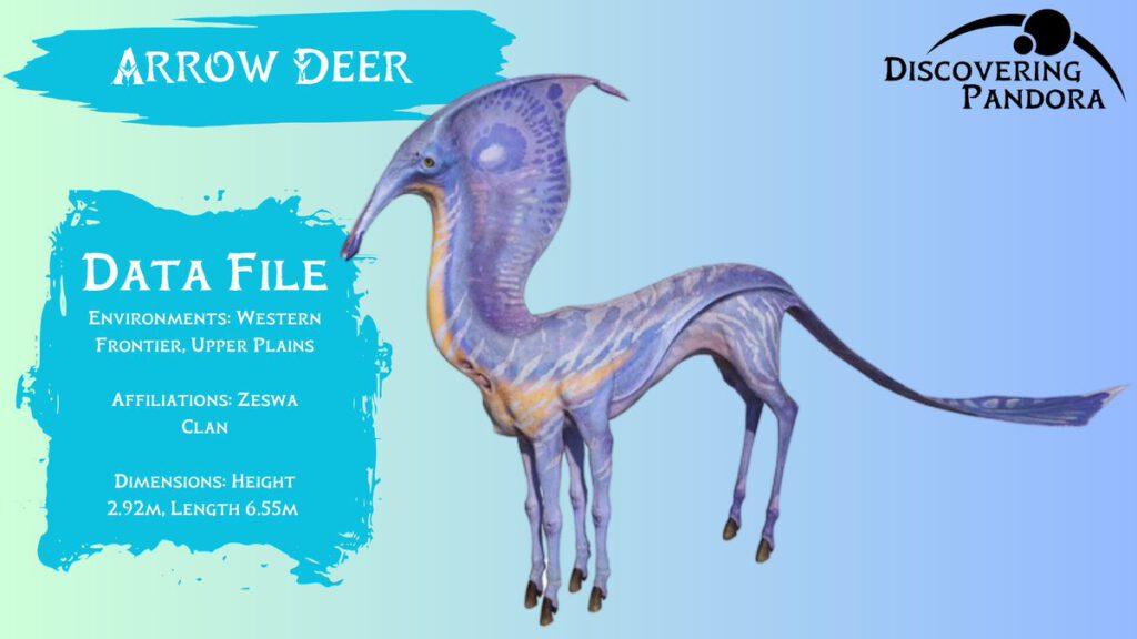 Een pijlhert uit AVATAR, met wat fysieke kenmerken.