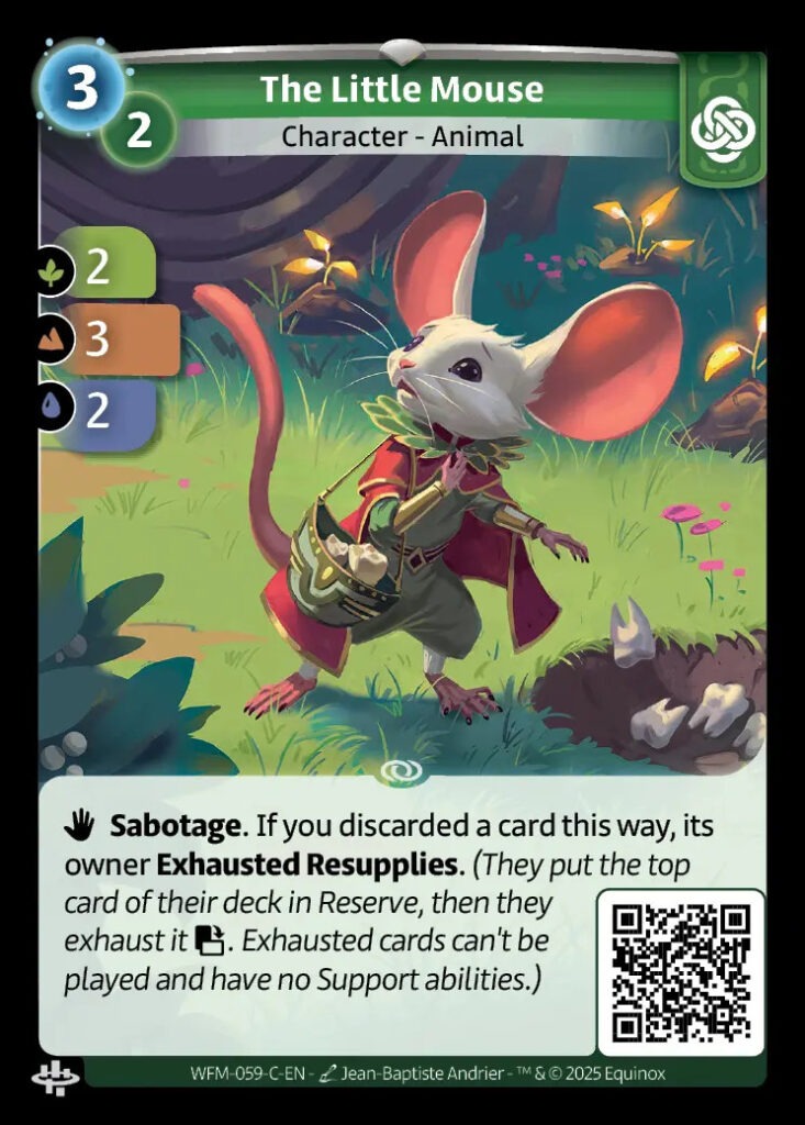 De common versie van The Little Mouse, een kaart in Altered.