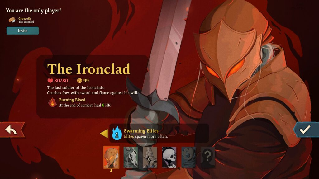 De Ironclad is klaar om Slay the Spire 2-multiplayer te spelen op ascension 1.