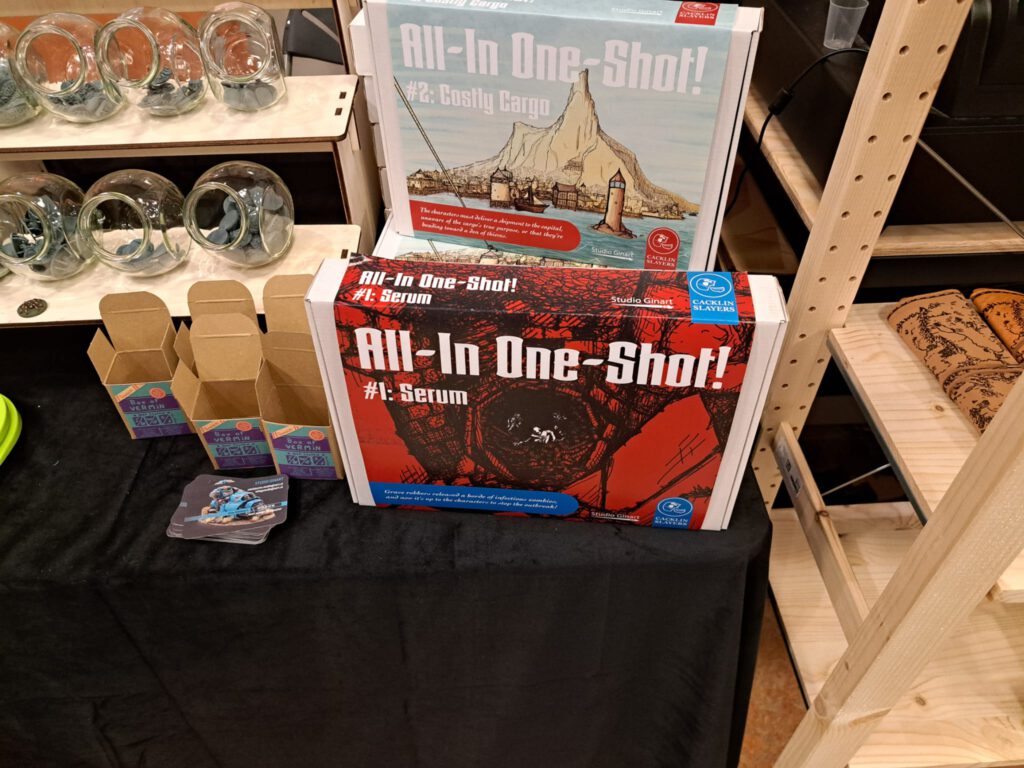 Een doos met alles dat je nodig hebt voor een oneshot. Kom maar door, roleplayers!