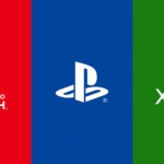 De logo's van de drie populairste consoles naast elkaar