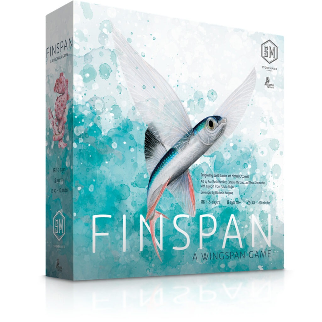 De doos van Finspan, met het logo van Stonemaier Games.
