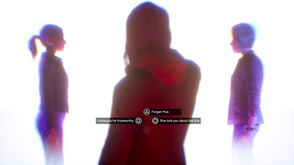 Safi, Max en Chloe allemaal samen. Een screenshot uit Life is Strange: Reunion.