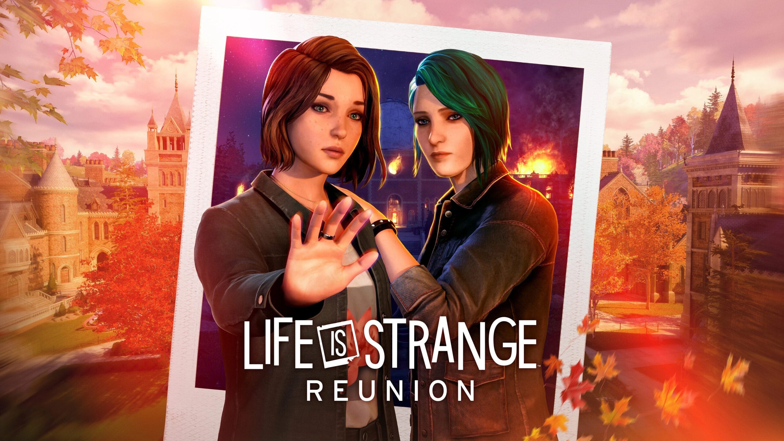 Key art voor Life is Strange: Reunion. Max en Chloe komen uit een polaroidfoto.