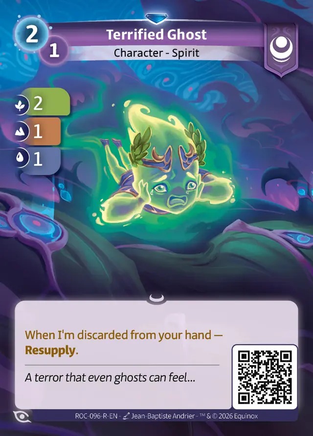 Terrified Ghost, de enige kaart die wat doet als je het weggooit.