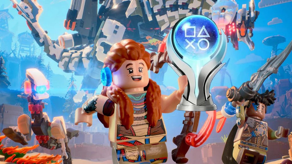 Aloy uit Lego Horizon Adventures gaat er met de platinumtrofee vandoor.